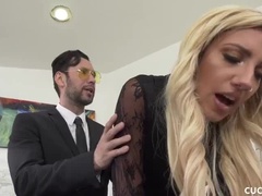 Blasen, Gehörnter ehemann, Kehlenfick, Handjob, Hardcore, Erniedrigung, Lecken, Nylon