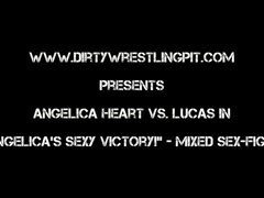 Angelicas Heart vs Lucas - Sexy Victory - fetish femdom wrestling hardcore with face sitting