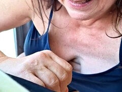 アメリカ人, カップル, 足, マッサージ, アウトドア, スパンデックス