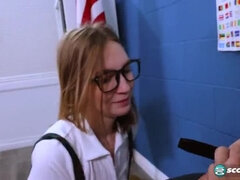 Blonde Schoolgirl Claire Takes Teacher Donnie's Hard Cock in Her Ass