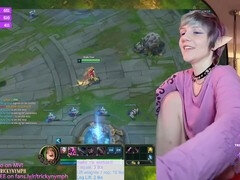 Tricky Nymph takes charge in League of Legends live on Chaturbate