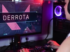 Argentinian Gamer Girl Loses Valorant Bet and Gets Hardcore POV Sex with Creampie Finish