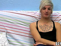 Sperma shot, Emo jongen, Homo, Masturbatie, Doordringend, Alleen, Tatoeage