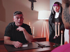 Anal, Gants, Bureau, Collant, Petite femme, Tatouage, Adolescente, Uniforme