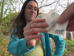 Big booty girl is taking the money and has sex