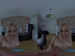 VR CL blonde sucks balls