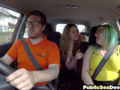 Amateur, Coche, Al aire libre, Público, Realidad, Estudiante, Maestra, Voyeur