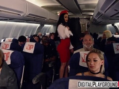 Axel Aces, Aletta Ocean, Nicolette Shea & Ryan Ryder take on a cum-filled load in Fly Girls Final Payload Scene 2