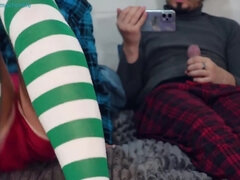 Teen stepsister witnesses porn with me! She got very horny and I banged her - hottest XXX porn!