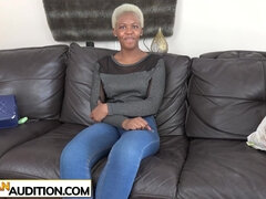 Blonde African model on a fake audition