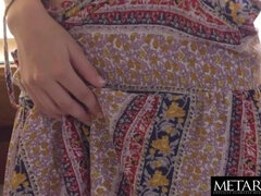 Grote mammen, Rondborstig, Hondjeshouding, Vrouw, Vingeren, Slipje, Tiener, Tieten likken