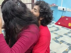 Asiatique, Couple, Hd, Indienne, Embrassement, Mamelons, Séduite, Épouse