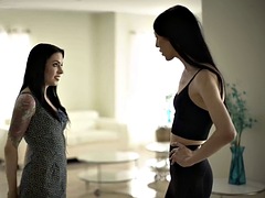 Tall lesbian trans cocksucked by bae