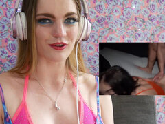 Hot Zoe Doll watching sex and masturbating