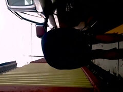 Aziatisch, Classisch, Schattig, Diep in de keel, Buiten, Tieten likken, Onder de rok, Bekijker