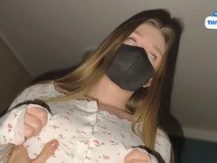 18 ans, Amateur, Sucer une bite, Éjaculer dans la bouche, Poupée, Faciale, Russe, Nénés