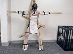Bondage discipline sadomasochisme, Chinees, Machine neuken, Nylonstof, Tiener, Vastgebonden, Speelgoed