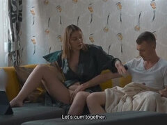 Leie, Grosser arsch, Grosse titten, Schwanz, Handjob, Sohn, Stiefmutter, Titten