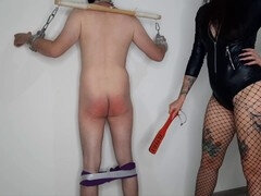 Naked, bdsm submission, hard ass spanking