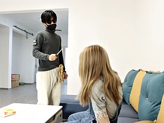 Chinese bondage in white socks