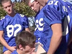 Queer boy filled with massive dicks in a wild orgy