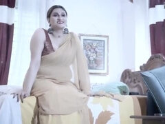 Indian Desi Hardcore Action: Big-Busted Milf House Owner & Two Mischievous Male Servants (Hindi Audio)