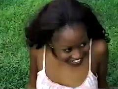 Mamada, Corridas, Ébano, Grupo, Interracial, Al aire libre, Público, Clasico