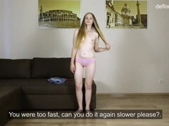 Desfloración, Inocente, Pequeña, Coño, Afeitado, Adolescente, Apretado, Virgen