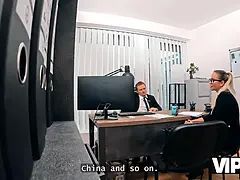 Schönheit, Grosse titten, Schwarz, Hd, Büro, Schreiend, Strümpfe, Spielzeuge