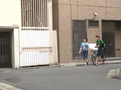 アジア人, お尻, フェラチオ, 気狂い, チン, 淫乱熟女, オッパイの