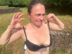 Amateur, Rondelette, Grosse, Allemand, Fait maison, Maman, De plein air, Public