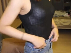 Braunhaarige, Aufs gesicht abspritzen, Behaart, Hotel, Riesig, Zierlich, Muschi, Eng