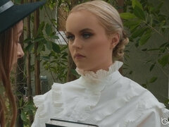 美女, デカパイ, なめる, アウトドア, オマンコ, タトゥー, オッパイの, ユニフォーム