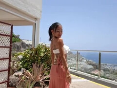 Amateur Asian Teen Doggy Style on Balcony - Maikamann & Thinyone Public Fuck