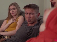 Swingers swapping sexy busty girls - taboo group sex