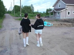 Leie, Strand, Blasen, Bekleidet, Hd, Im freien, Reiten, Titten