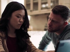 アジア人, 舐める尻, 美女, ブロンド, フェラチオ, 女 人男 人, ハードコア, オマンコ