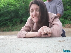 Tight-bodied babes boned from behind in doggy vids