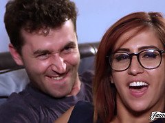 NERDY REDHEAD APRIL O'NEIL DISTRACTS JAMES DEEN WITH HER JUICY PUSSY
