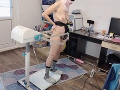 Amateur brunette Mirsur gets a naughty vibrator massage while naked, featuring her furry latina pussy and curvy assets