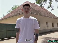 Pickedup euro stud cockriding outdoor