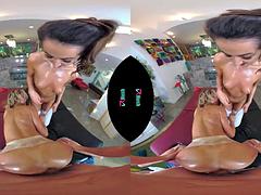 Dreidimensional, Blondine, Blasen, Braunhaarige, Massage, Milf, Pov, Flotter dreier