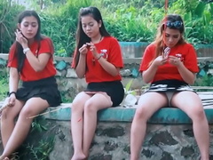 Aziatisch, Slipje, Onder de rok, Bekijker