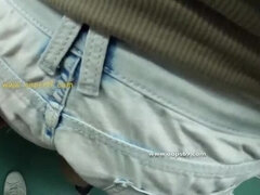 Amateur, Arabe, Culo, Coche, Al aire libre, Bragas, Público, Tren