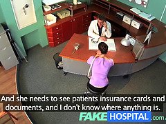 Insurer chick gets a POV reality check from fakehospital doctor
