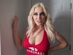 Skye Blue brings her huge tits for a POV instead of food