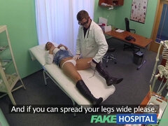 Samantha Jolie, the gorgeous mature blonde patient, gets her tits and pussy examined by a real doctor in a hospital room