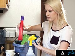 Maid Cadence Lux Squirts Everywhere And Makes Her Boss Swallow Everything