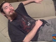 STRAIGHT NAKED THUGS - Skinny straight thug Samuel Phatom masturbates and cums solo