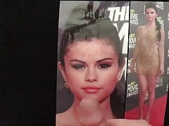 Selena Gomez hot face cum tribute